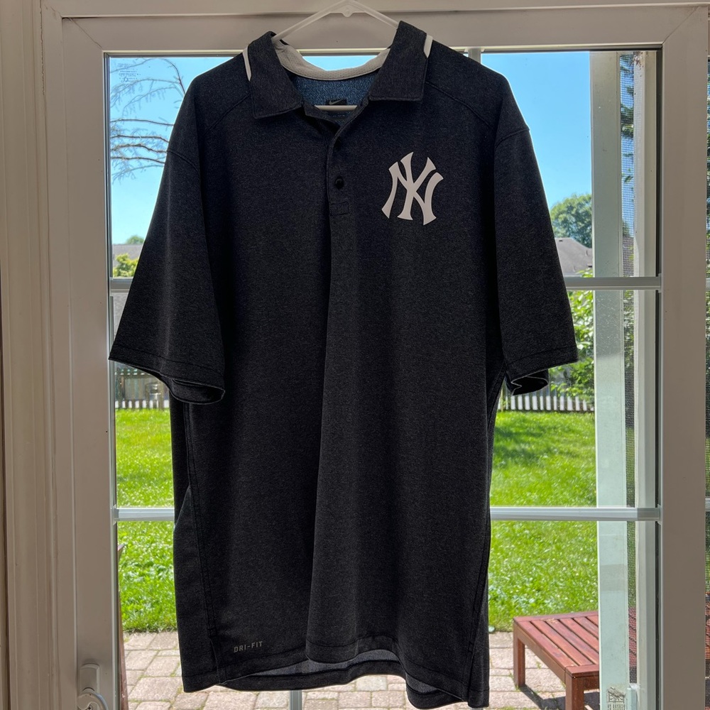 Nike Dri-Fit Yankees Polo with White NY Logo